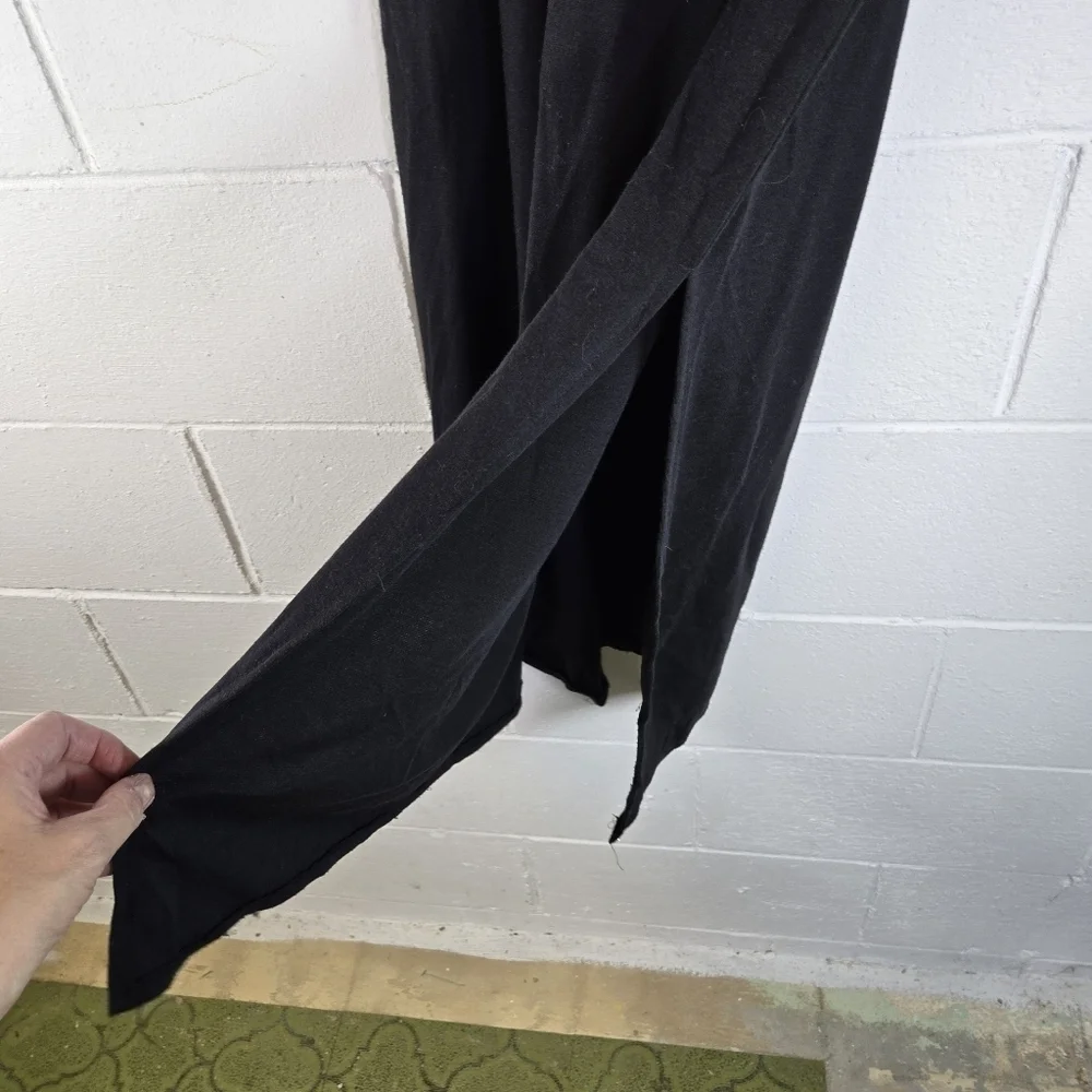 Vtg 70s 80s Jay Peters black midi skirt made usa